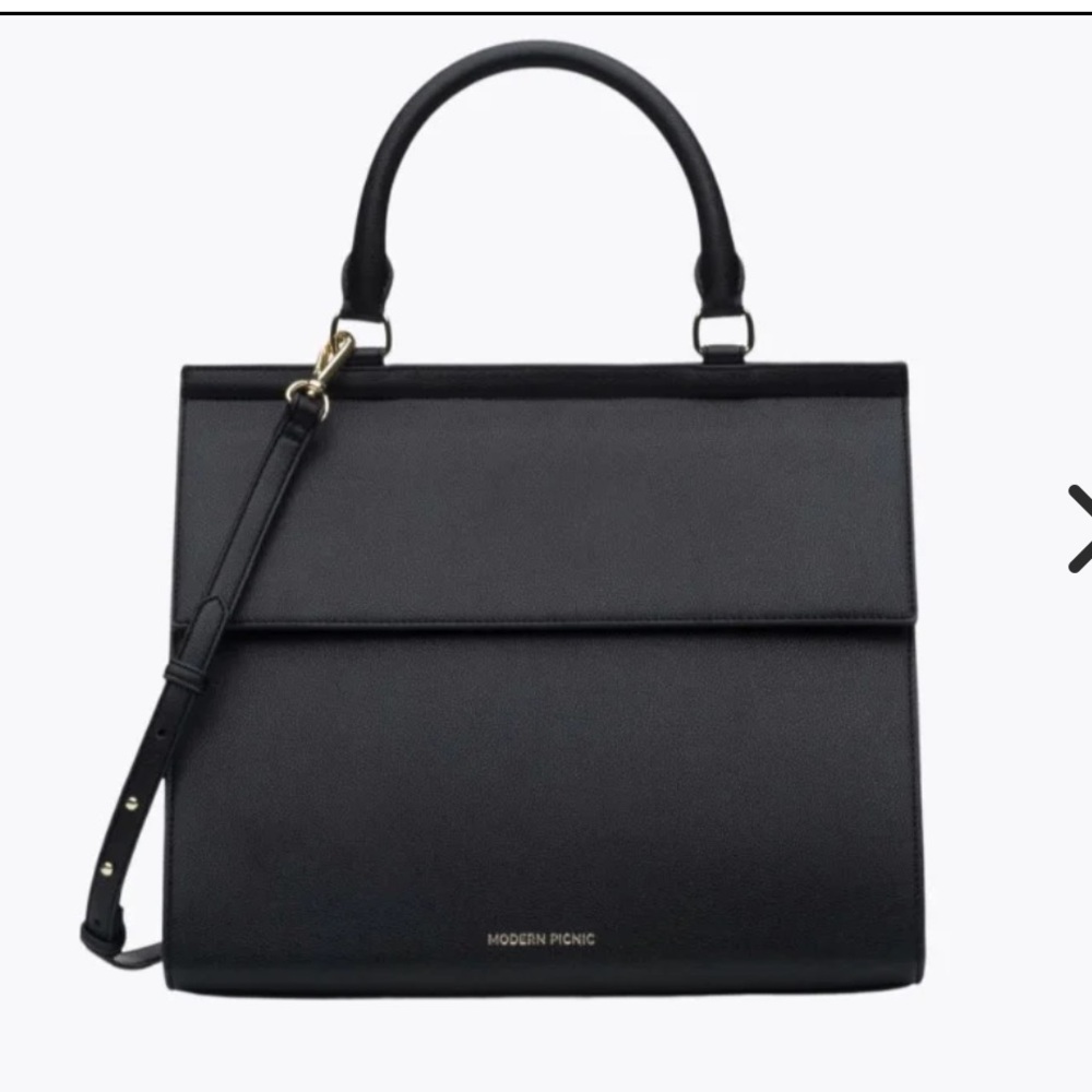 Modern Picnic Black Lunch Bag Purse “Large Luncher”